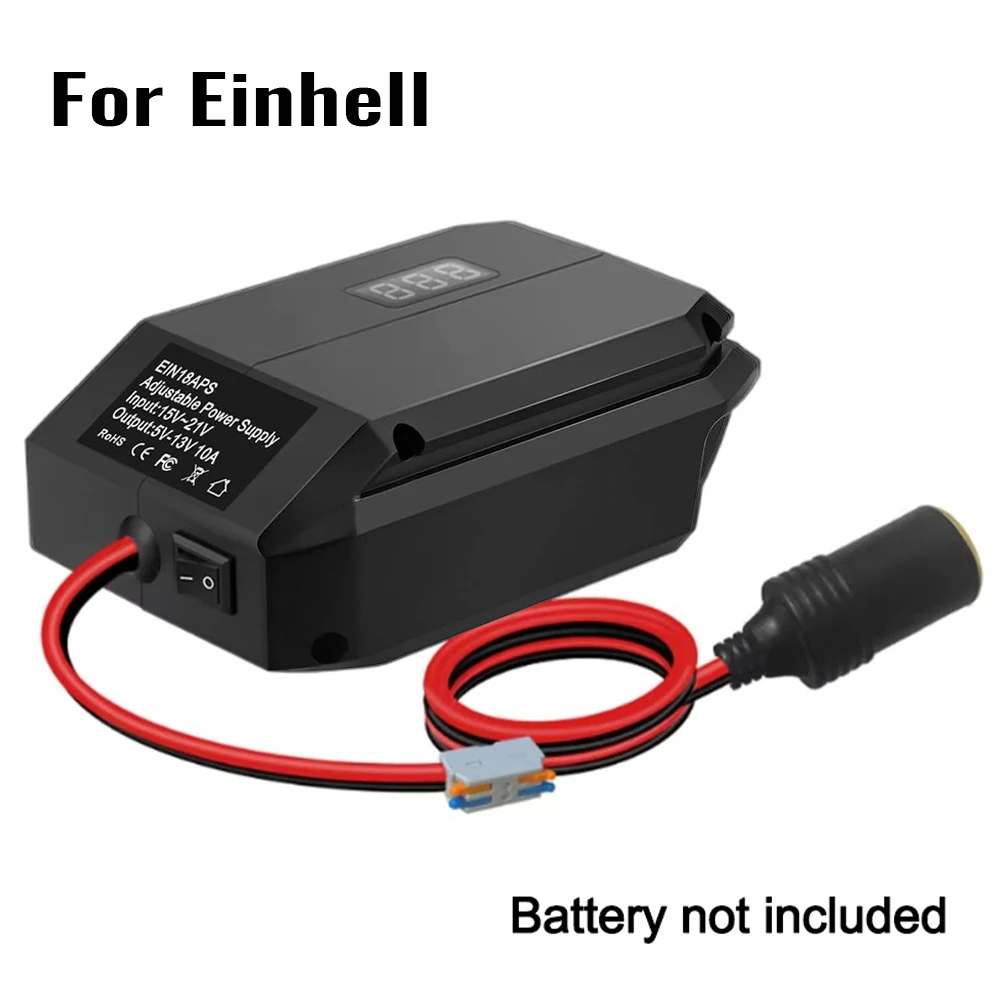 Power Wheel Adapter 18V auf 12V Step-Down-Konverter für Makita/Dewalt/Milwaukee/Bosch/Einhell Akku-Zigarettenanzünder-Adapter