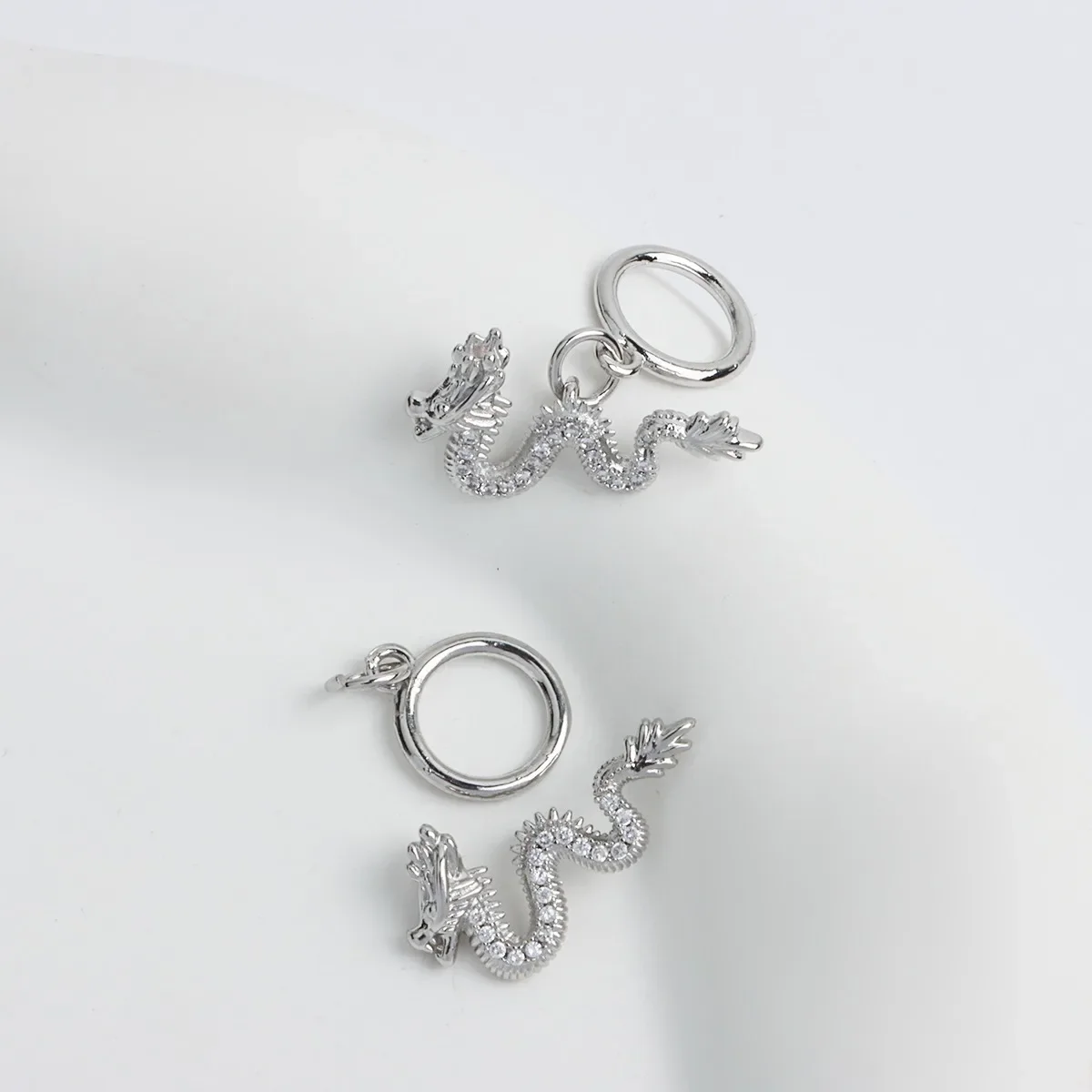 14K 진금 도금 지르코늄 용 모양 OT 버클 중국 스타일 출생년 버클 DIY 보석 액세서리 재료