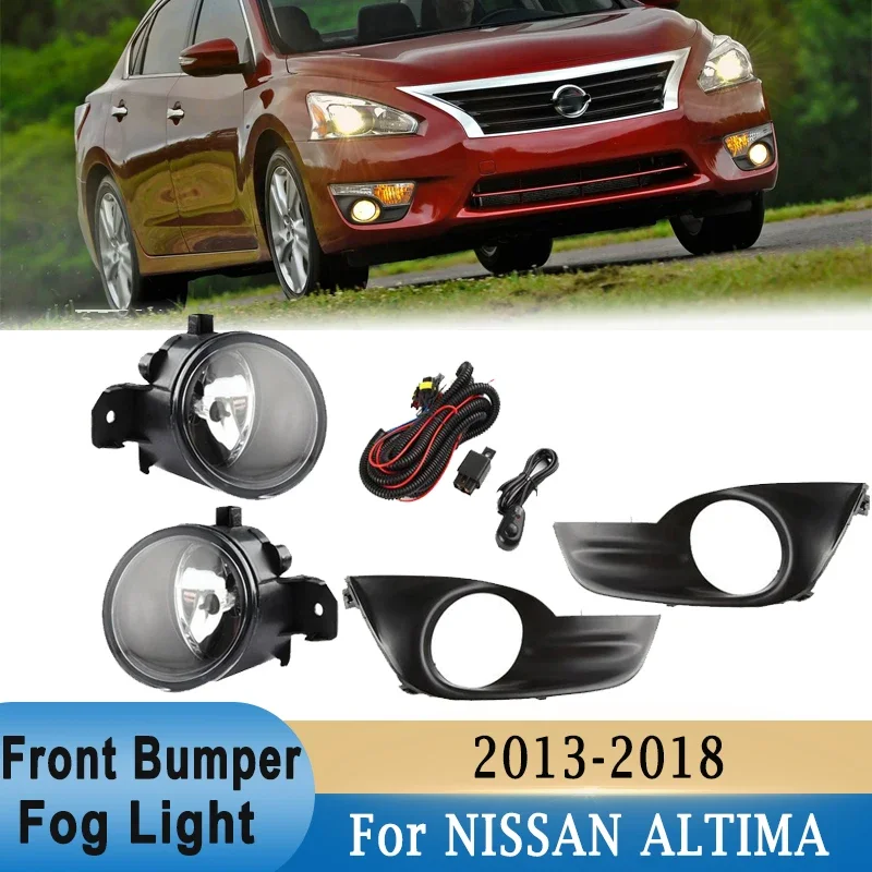 

Fog Light For NISSAN ALTIMA Sedan 2013-2015 2016-2018 Left & Right Auto DRL Front Bumper Driving Light Assembly Cover Grille