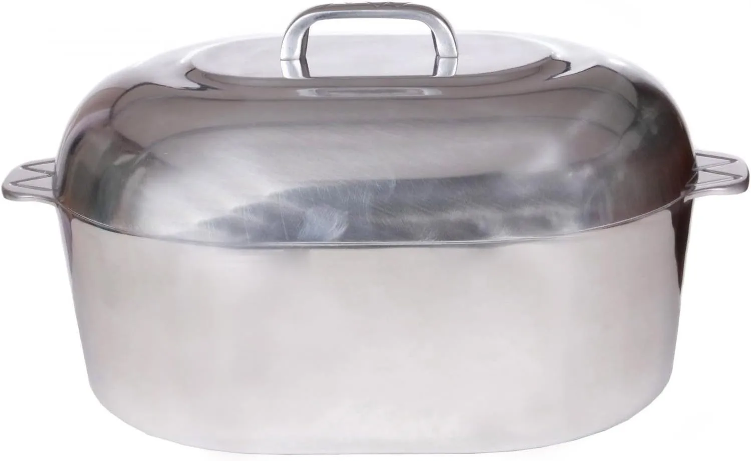 15 Inch Aluminum Oval Roaster - Mcware by Cajun Classic Cookware