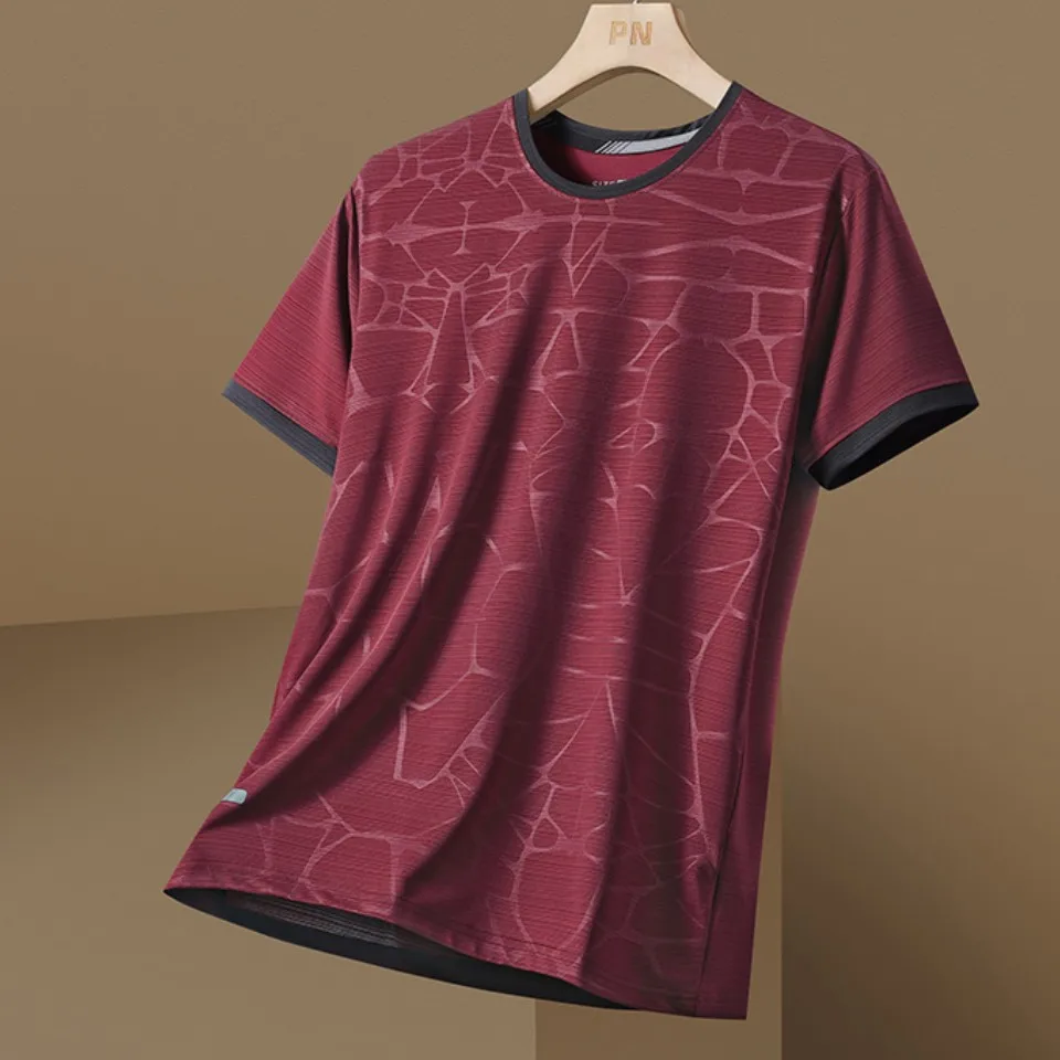 Men's Quick Dry Sport Running T-shirt Summer Fashion Simple Style Short Sleeves OverSize Tee Unisex Round Neck Special Offer Top image 5