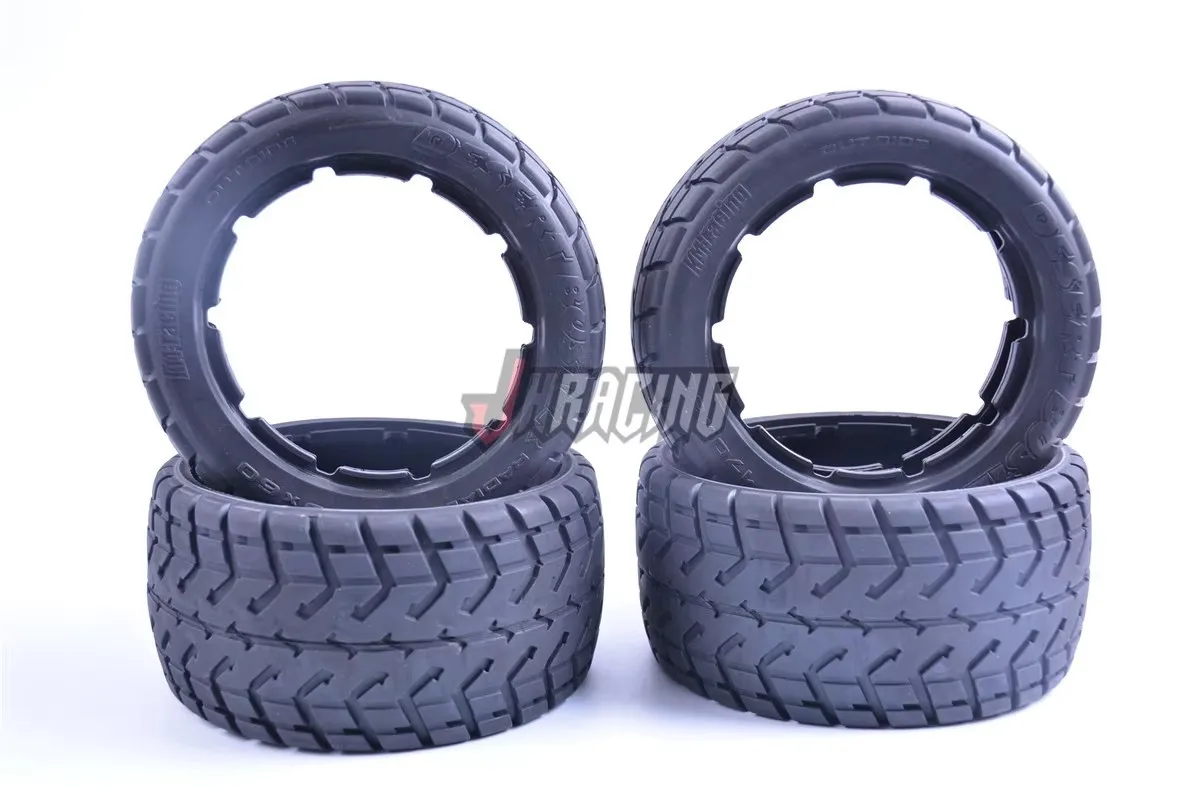 High-strength wear-resistant road tire assembly for 1/5 ROVAN ROFUN HPI BAJA 5B