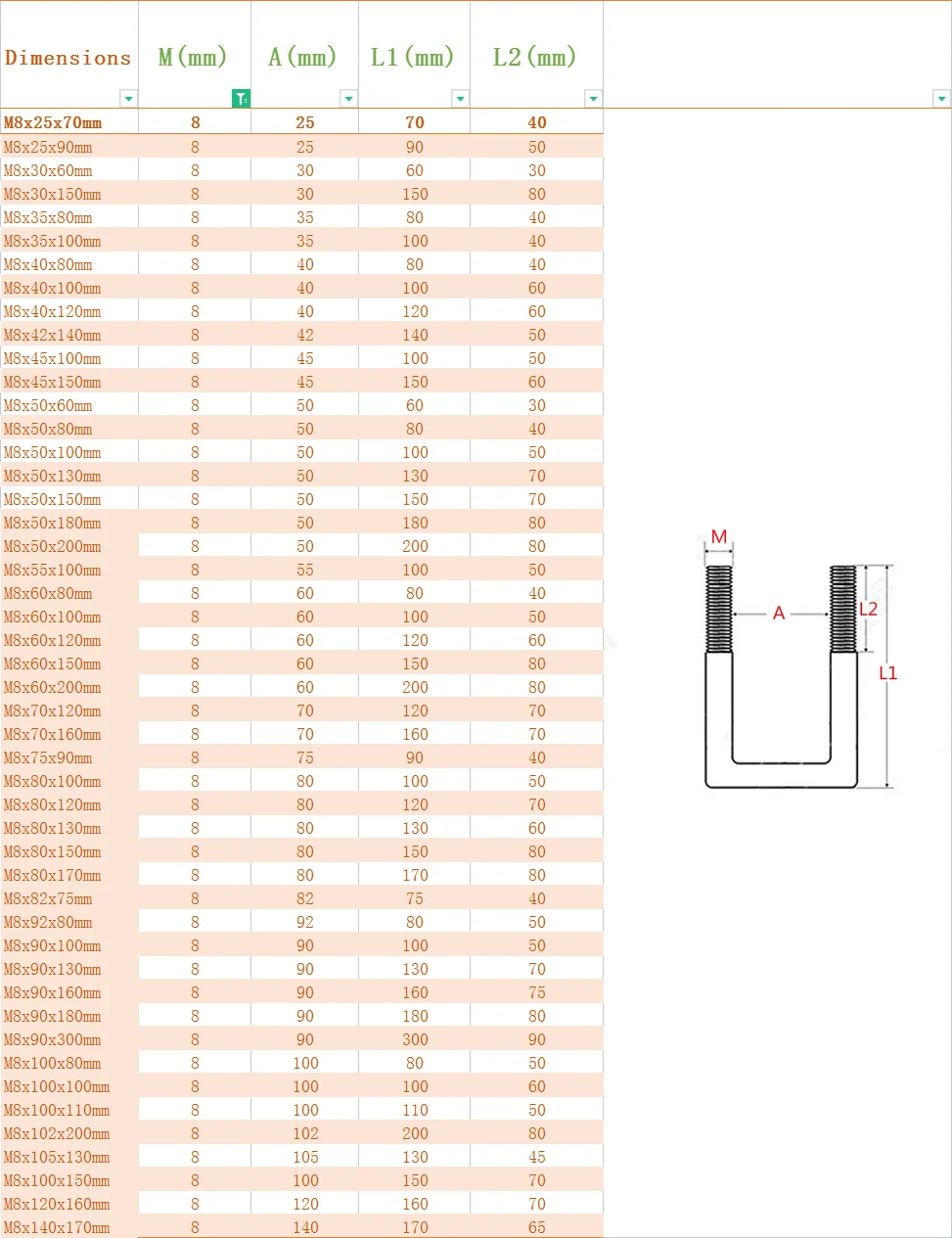 M6 M8 Carbon Steel Galvanized Square Card Right Angle U-shaped Card U-shaped Bolt Right Angle Screw Square Card Pipe Snap Pip