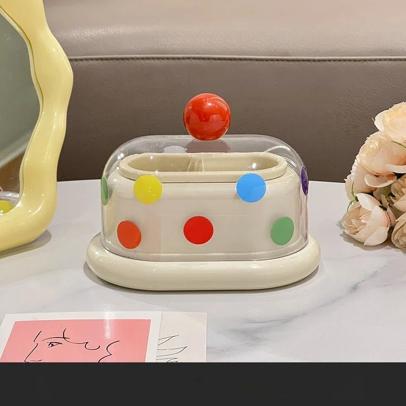 1PCS Creative Dopamine Toothpick Plastic Multi-Purpose Cotton Swab Floss for Living Room Tabletop Home Desktop Storage Box