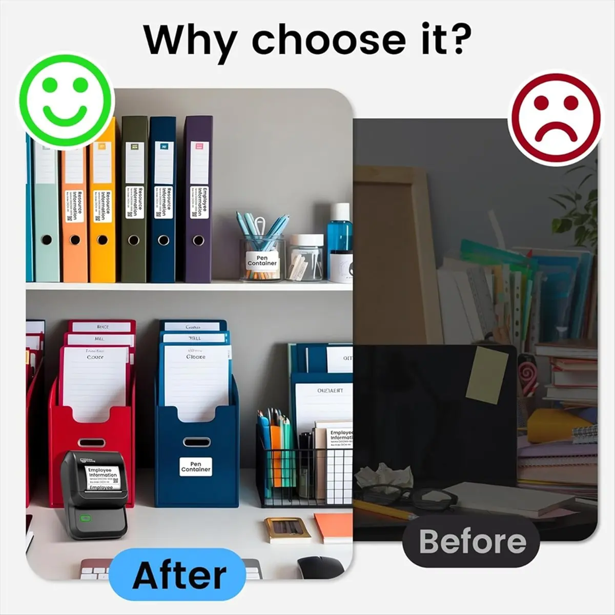 【Best Seller】Label Maker,Bluetooth Label Maker Compatible with Mobile Phones and Computers,Inkless Portable Label Maker for Addr
