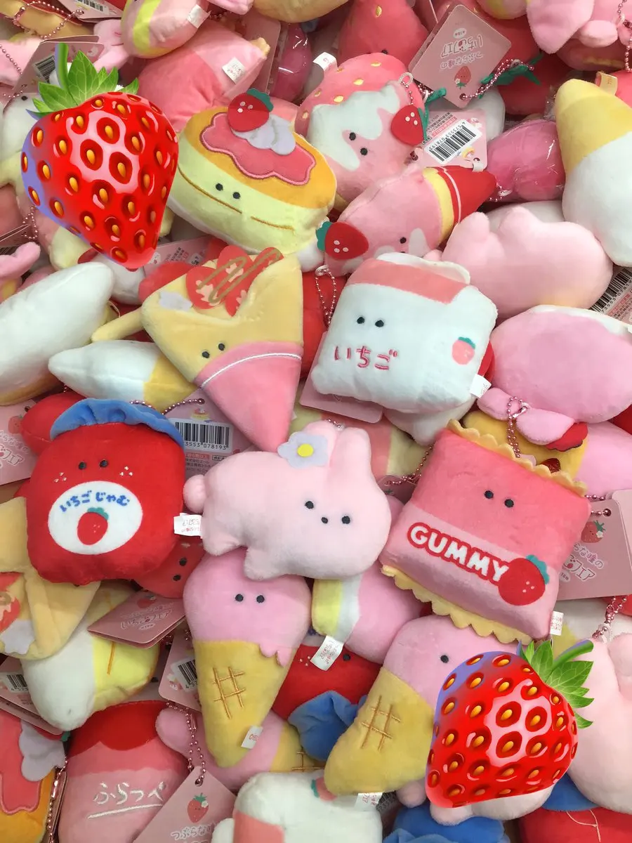 Yell World fresa Fair Petit Mascot BC con ojos redondos 18 tipos kawaii cute Strawberry candy rabbit cake peluche juguetes de peluche