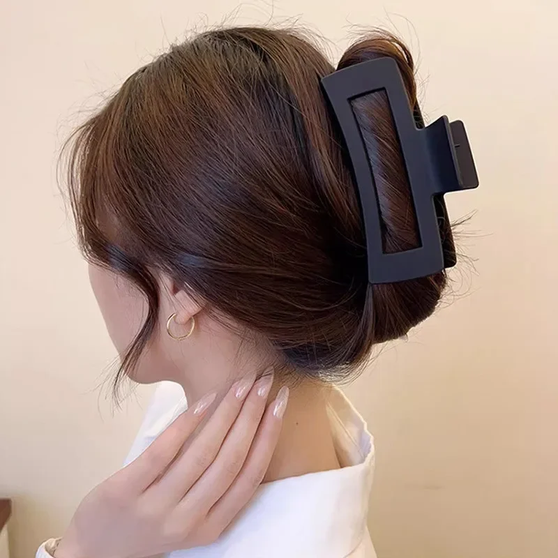 13 سنتيمتر البساطة مشبك شعر كبير مخلب للنساء مزاجه أنيقة القرش كليب فتاة الموضة ذيل حصان كليب مشبك شعر اكسسوارات الشعر