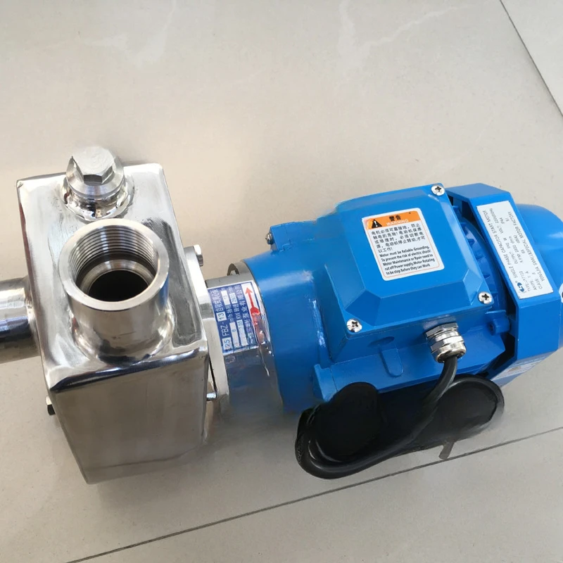 25FBZ-8 stainless steel self-priming pump, single-stage self-priming pump, open impeller self-priming pump, 304/316