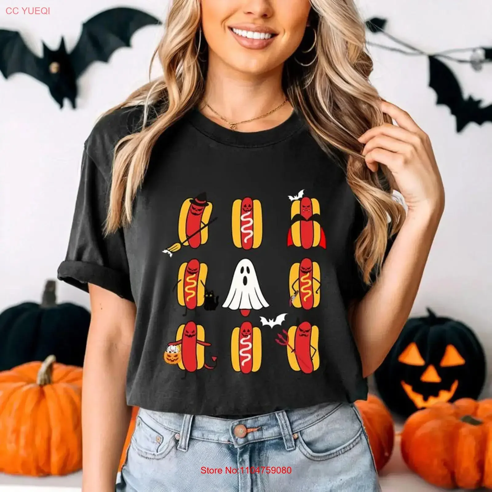 Hot Dog T Shirt halloween vintage Washed Soft designer clothes Breathable Casual Top For Everyday Wear Versatile graphic