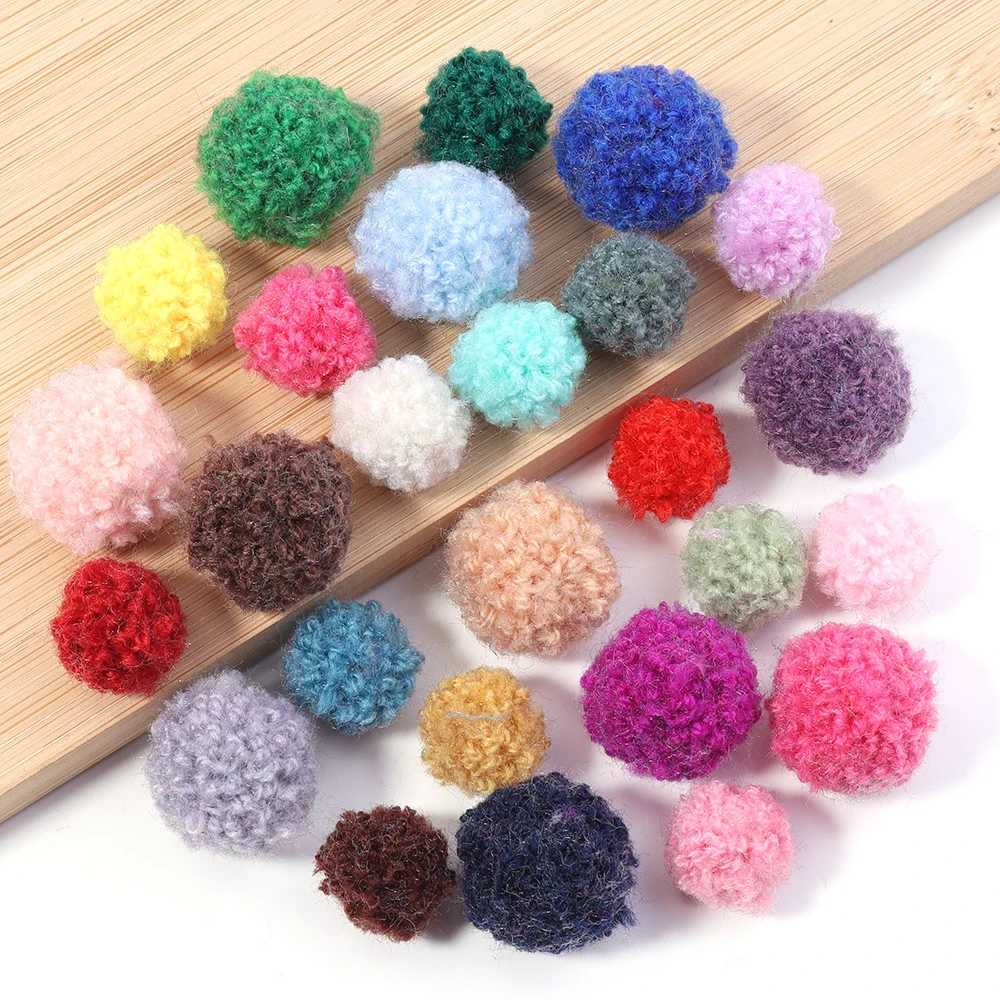 50 قطعة/الوحدة الملونة Pompom أفخم كرات لينة Frizzle رقيق الكرة ل المفاتيح الملابس الأحذية وشاح ديكور DIY بها بنفسك الخياطة على الملحقات