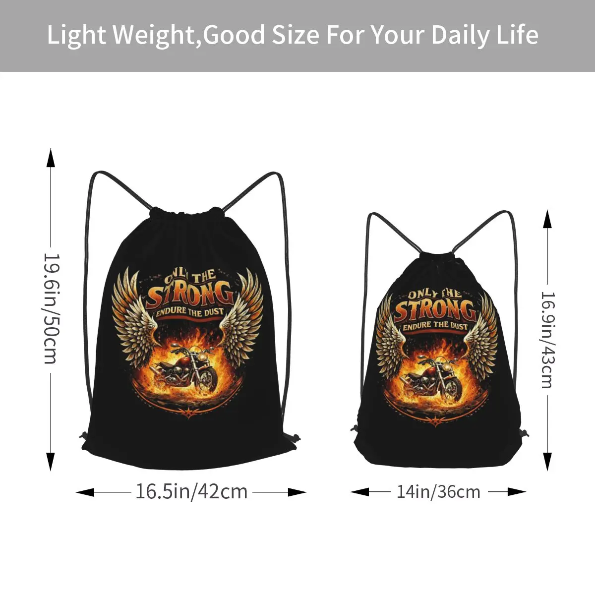 Motorcycle Backpacks Fashion Drawstring Bags Sports Bag Book Bags for Travel School