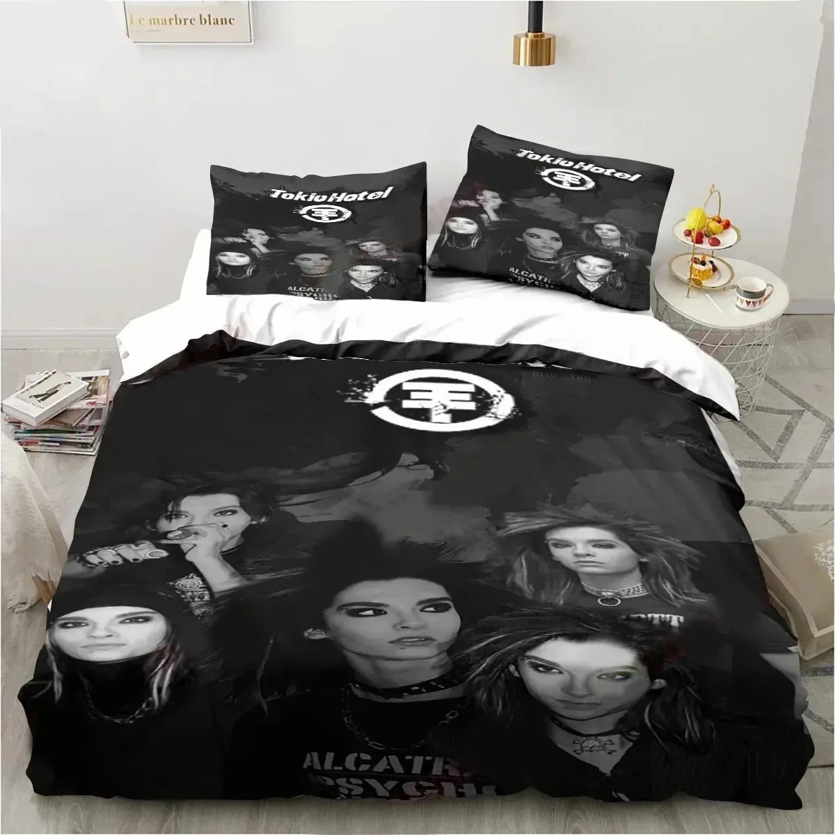 3D Print Tokio Hotel Band Bedding Set Duvet Cover Bed Set Quilt Cover Pillowcase Comforter king Queen Size Boys Adult Bedding