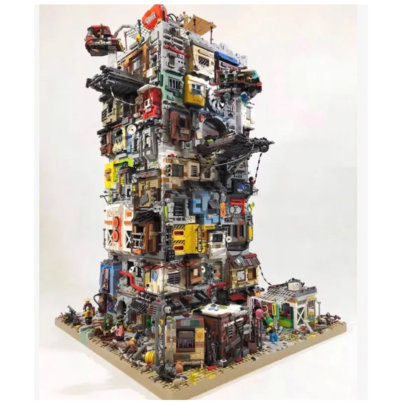 14245 Onderdelen DIY Punk Huis van Chaos MOC Creatieve Street View Puzzel Architectuur DIY Assemblagemodel Verjaardag Speelgoed Kerstcadeau