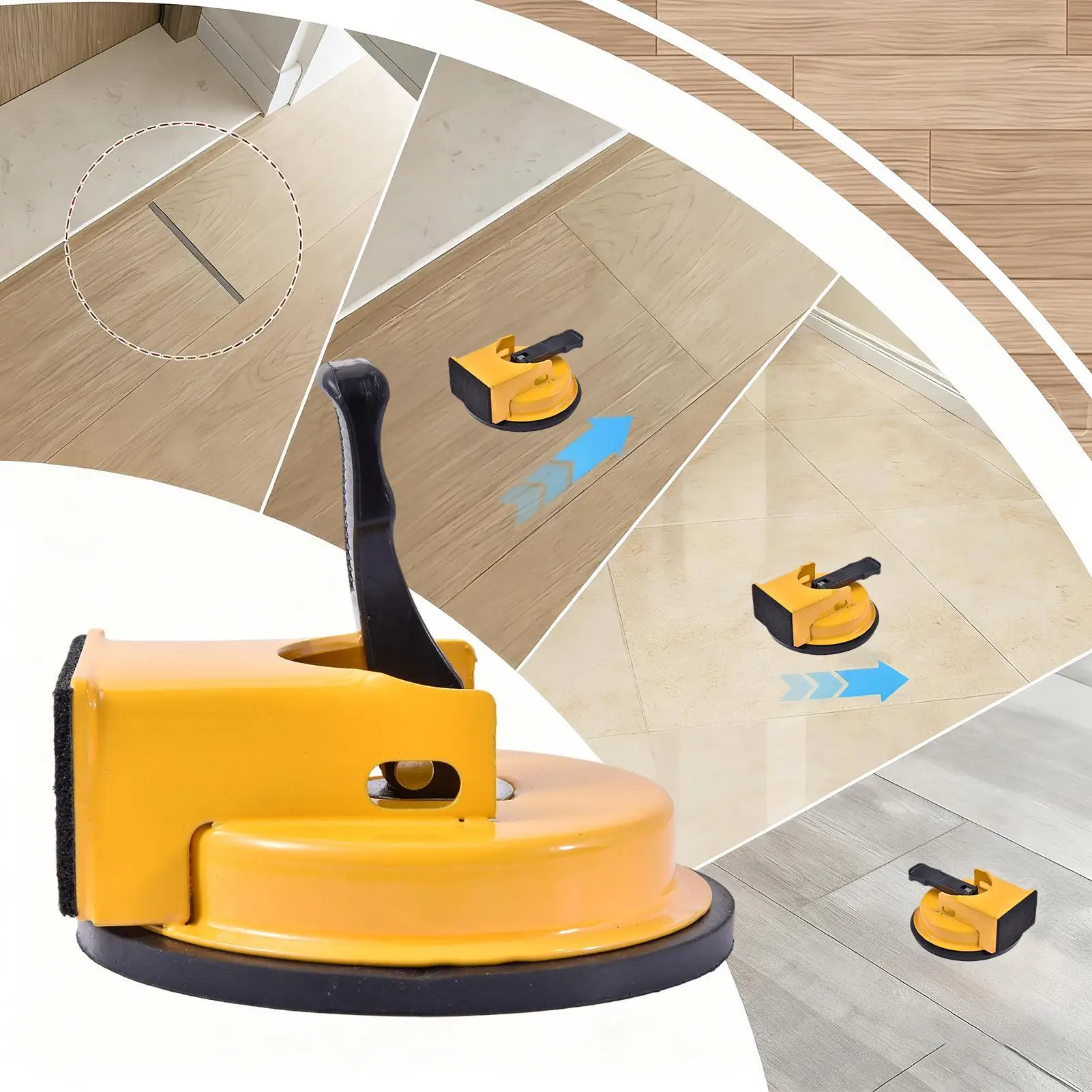 כלי ארגונומי לאחיזה בחריצים ברצפה, כלי תיקון לריצוף למינציה, כלי ואקום לאחיזה בקרמיקה, כלי התקנה לאריחי רצפה