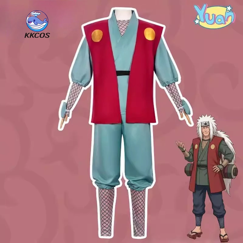 

Cosplay Series: fire ninja Jiraiya/Toad Sage/One of the Legendary Sannin Cosplay Costume full set KKcos