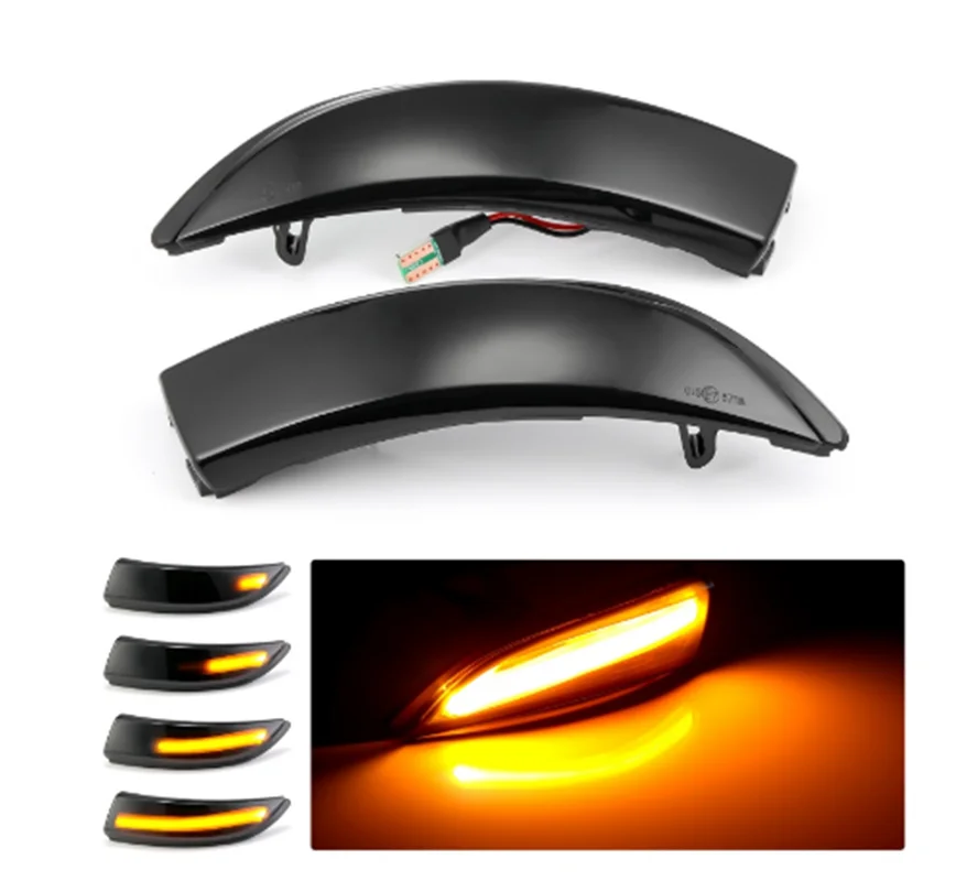 Flowing Turn Signal Light LED Side Wing Rearview Mirror Dynamic Indicator Blinker for Ford Fiesta Mk7 2008-2017 Mk8 19+