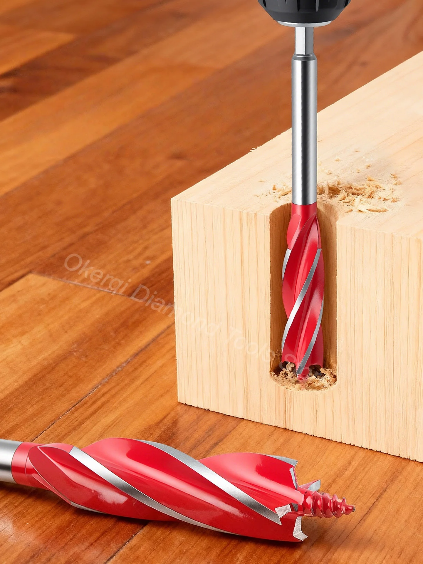 8-teiliges Holzbohrer-Set aus Hochkohlenstoffstahl für Holzbearbeitung und Kunststoffbohrungen, 10/12/14/16/18/20/22/25mm, 6,3mm Sechskantschaft – Detail 4