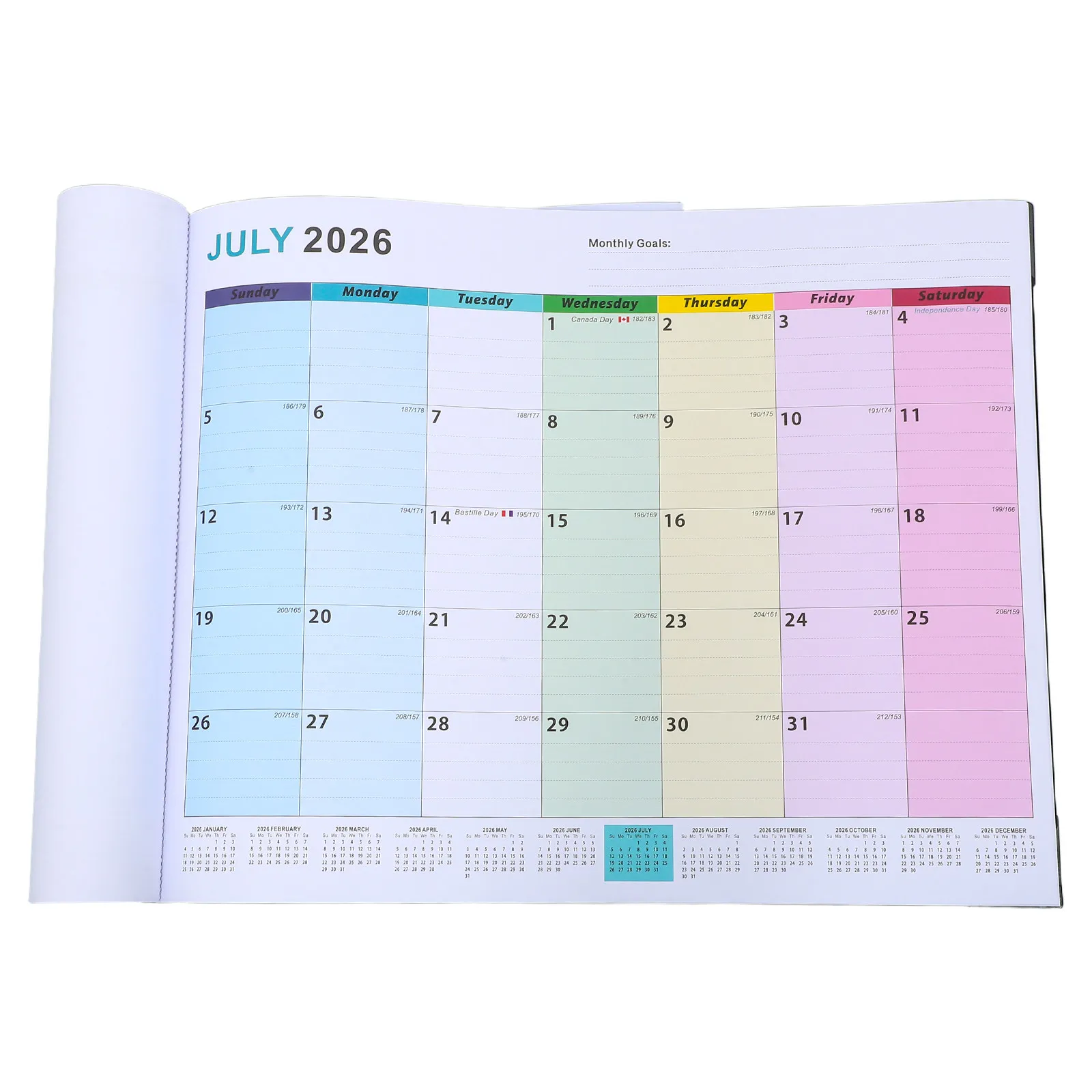 

Большой настенный календарь на 2026 год (с января по июнь 2027 г.), вертикальный, на английском языке, плакат-календарь для офиса, дома, планирования академического года, ежемесячный.