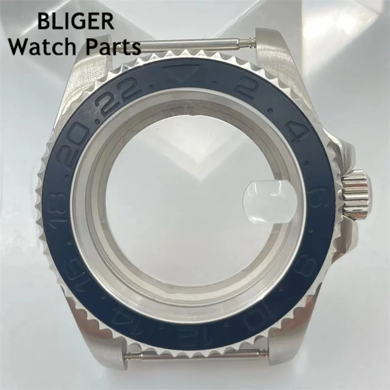 

BLIGER 40mm silver stainless steel retro watch case sapphire glass fit NH35 NH36 NH38 2824 3804 2813 movement