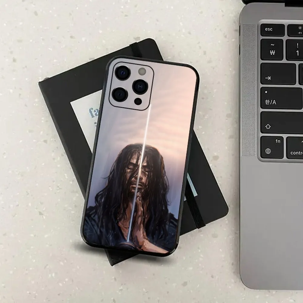 Vagabond Miyamoto M-Musashi Phone Case For Apple iPhone 15,14,13,12,11,Pro,X,XS,Max,XR,Plus,Mini Soft Black Cover