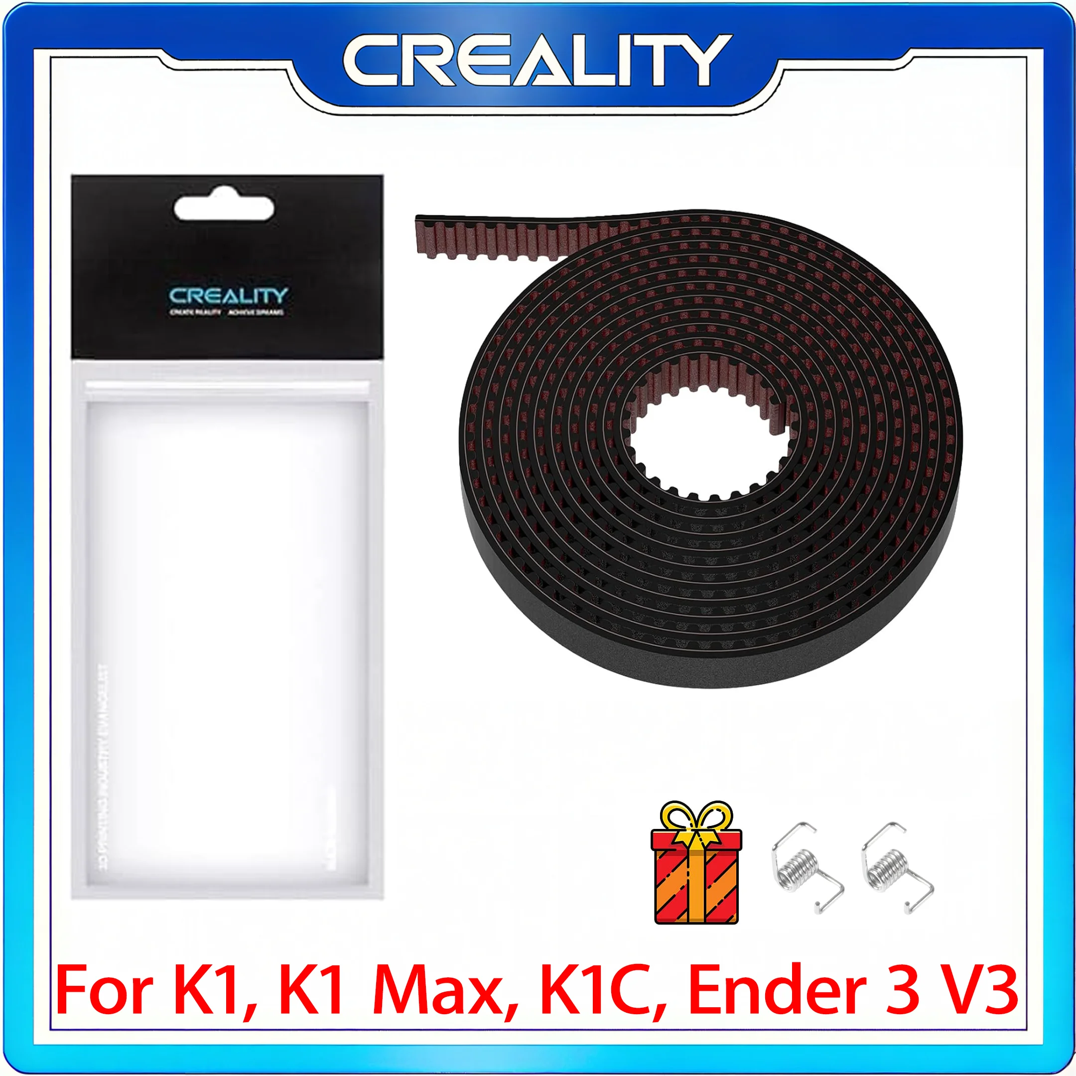 Creality Official K1C Timging Belt With Belt Clamp 3D Printer 2M Synchronous Belt Kit for K1, K1 Max, K1C, Ender 3 V3