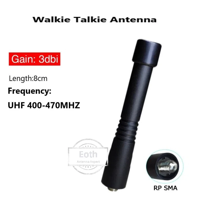 EOTH Walkie Talkie Antenna UHF 430MHz SMA Female Tactical for Baofeng 5R VHFR for Motorola One Car E398 G6 Razr V3I E5 P30