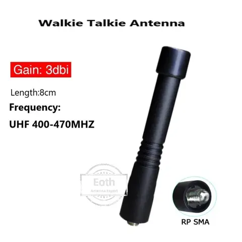 EOTH Walkie Talkie Antenna UHF 430MHz SMA Female Tactical for Baofeng 5R VHFR for Motorola One Car E398 G6 Razr V3I E5 P30