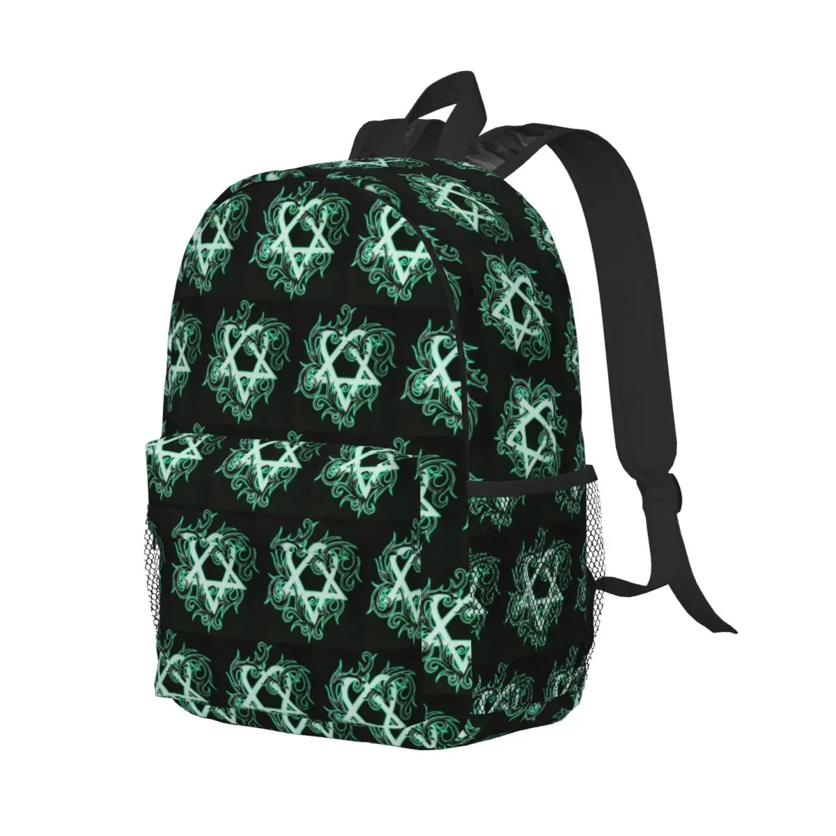 

Heartagram Him Music Band Logo Backpack Student Boys Girls BookBag Kids School Bag Laptop Shoulder Bags for Men Women