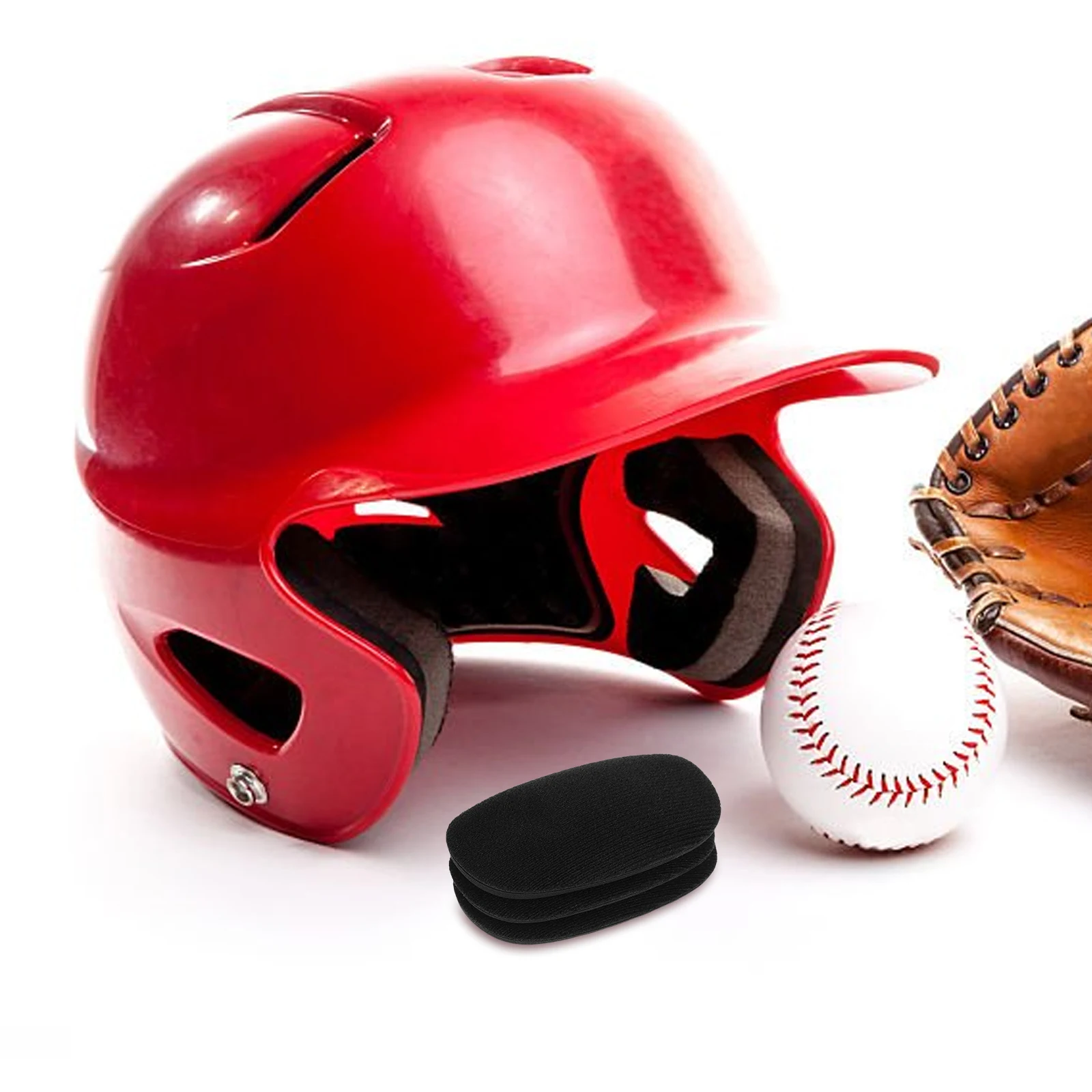 

3 Pcs Chin Pad Baseball Replacement Catcher's Mask Cup Padding with Cover