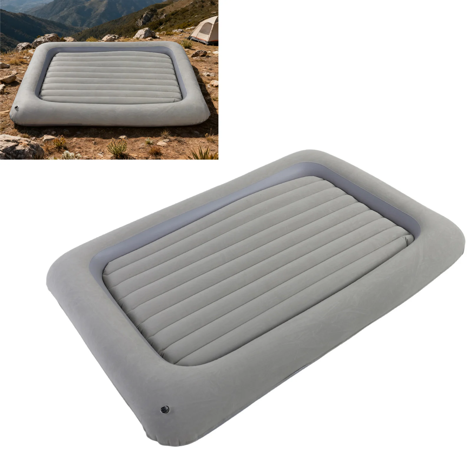 

Надувная кровать для кемпинга для малышей, надувной матрас, портативный съемный двусторонний надувной матрас для мальчиков и девочек