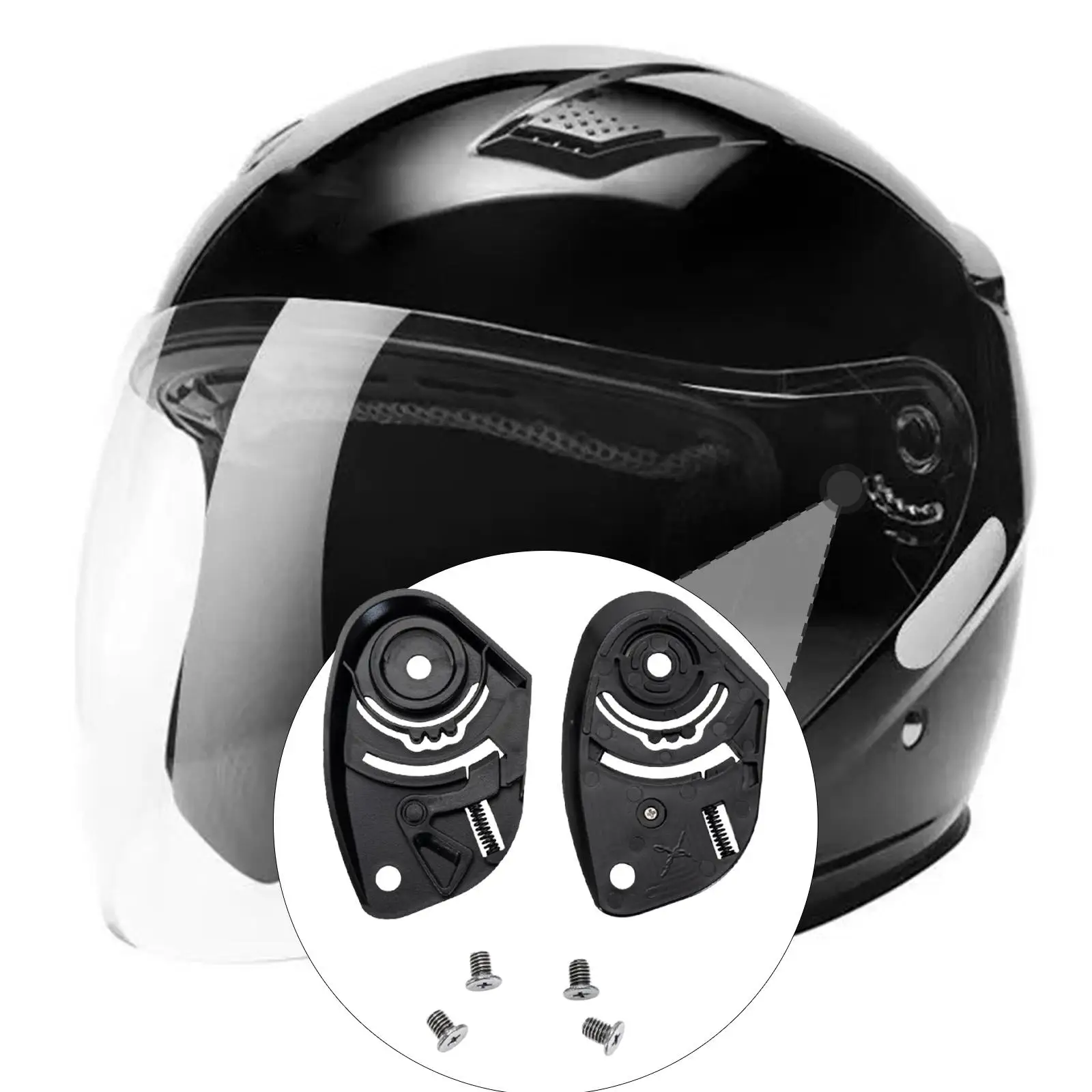 

1 Pair Motorcycle Helmet Shield Base Three Quarter Helmet Visor Mount Base