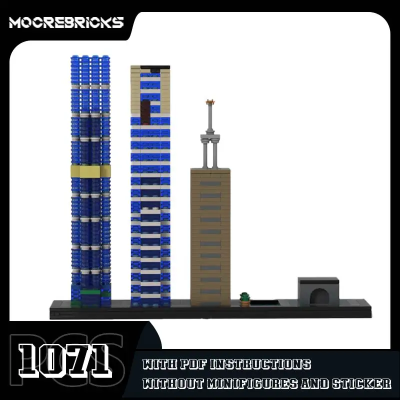 MOC arquitectura de ciudad clásica y famosa Melbourne Skyline modelo bloques de construcción gránulo ladrillos juguetes rompecabezas para niños regalos