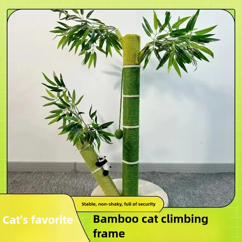

Cat scratching post for large cat claws green plant sisal scratching post decoration lower perched panda scratching post