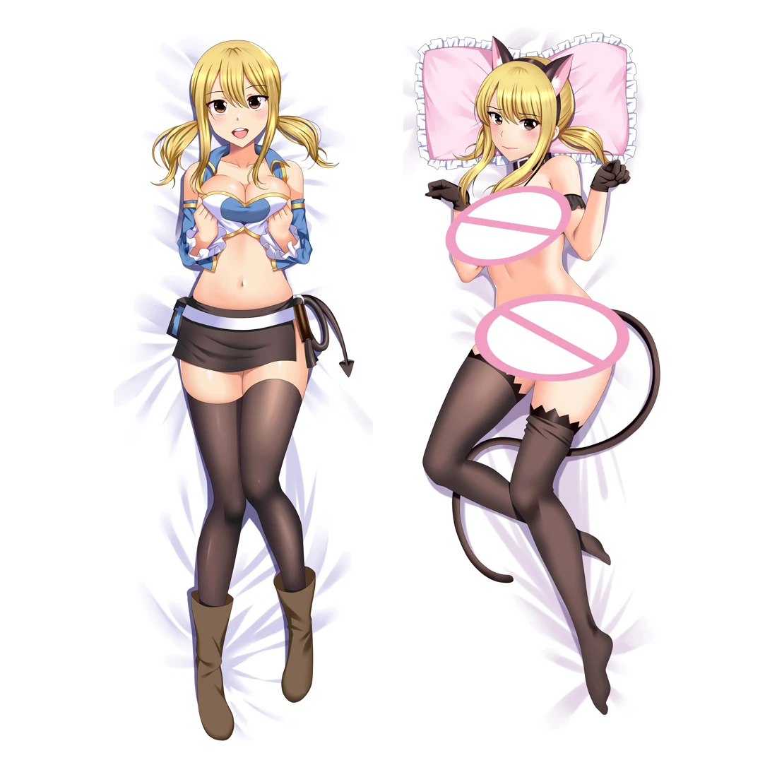 Lucy Heartfilia Dakimakura 2WAY przytulna poszewka na poduszkę prezent Anime seksowna poszewka na poduszkę Otaku