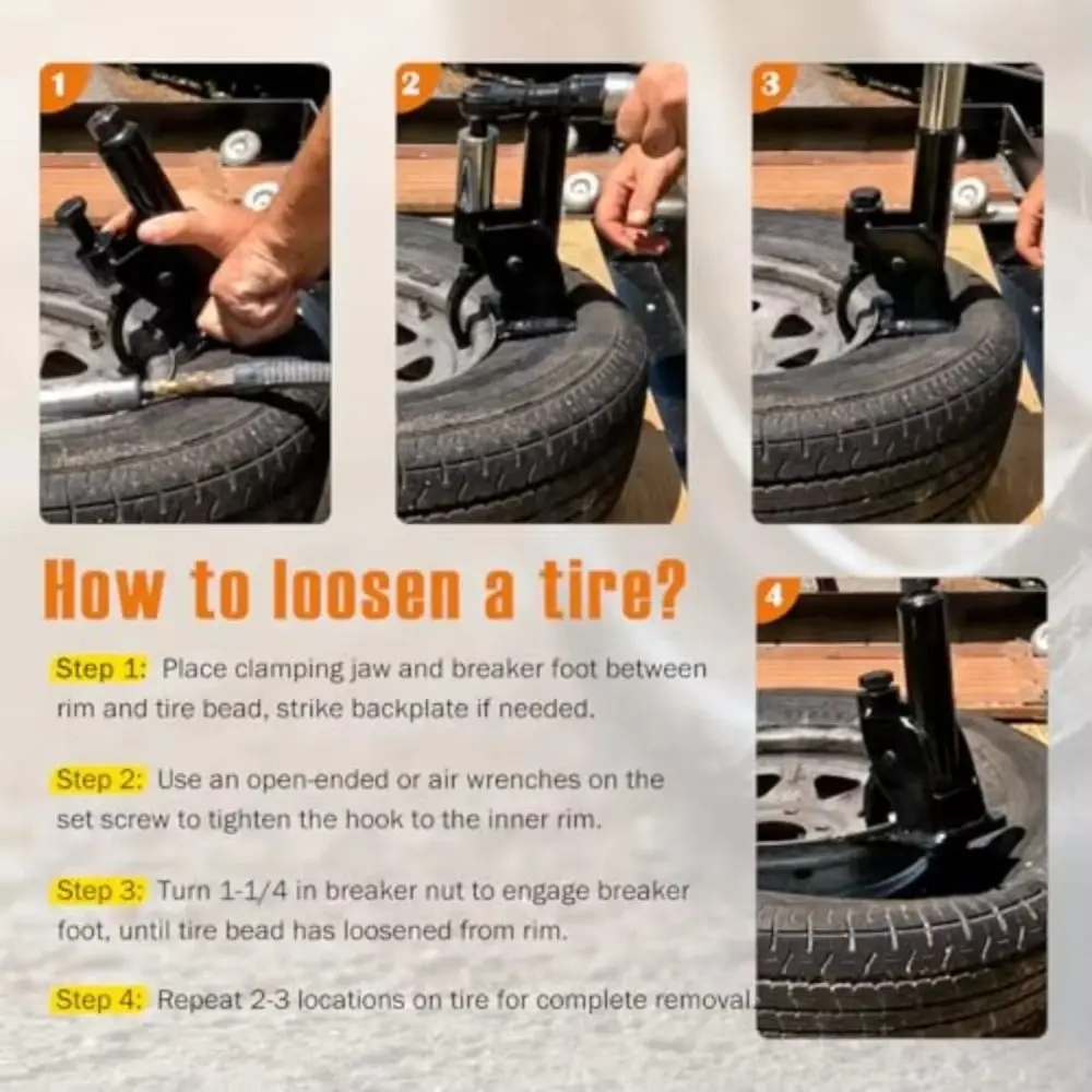Rubber Pad Tire Bead Breaker Heavy-Duty Aluminum Alloy Hubs Tire Repair Tool Rubber Pads Tires Changer Tool Golf Cart Use