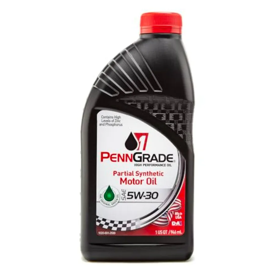 

PENN GRADE 1 Synthetic Blend High Performance Oil SAE 5W-30 1 Quart 12 Pack Automotive Engine Lubricant for High-Performance Ve