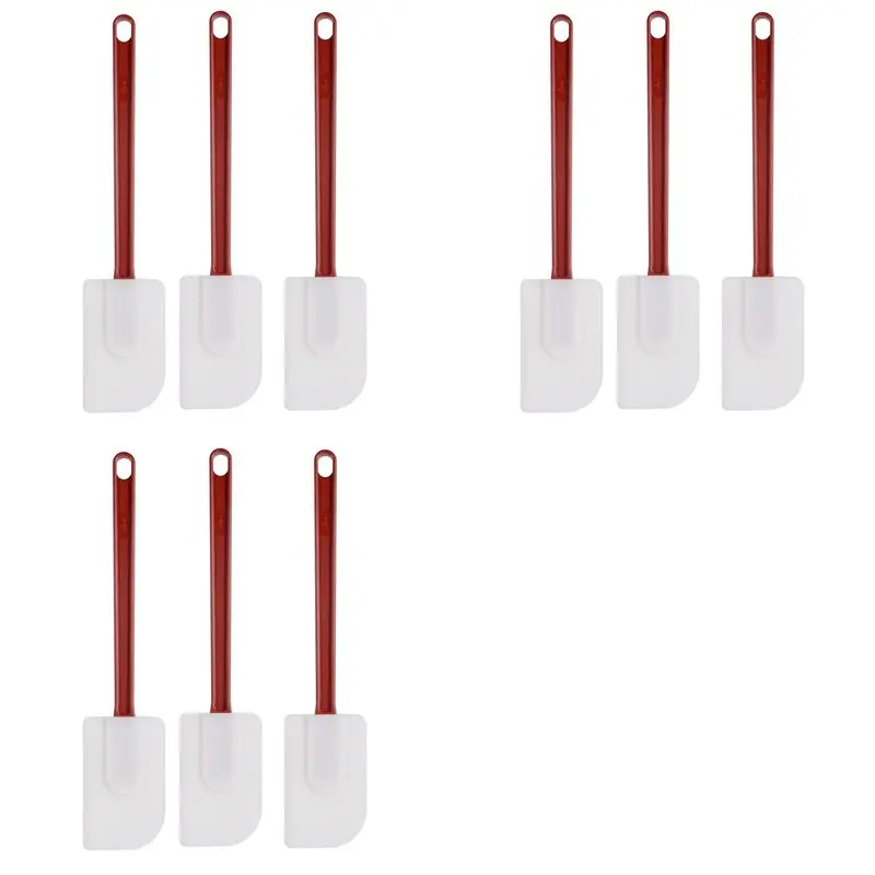 AB42-9Pack Spatulas Silicone Heat Resistant, Spatula Silicone , Rubber Scraper Spatula 10 Inches, Kitchen Use A