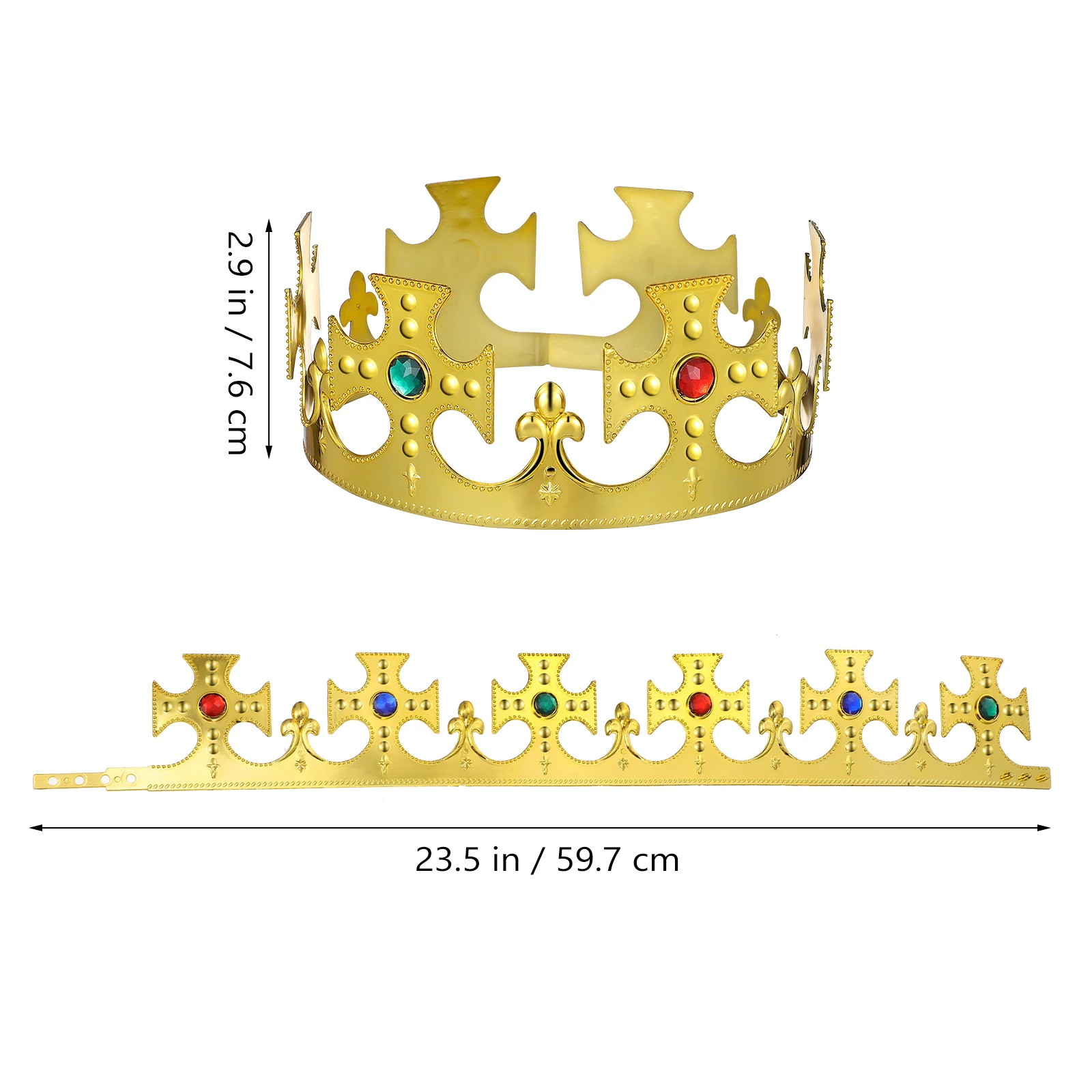 

3pcs Golden Crown Kids Birthday Hats Long Service Life Comfortable Photo Prop Festive Accessories Party Supplies