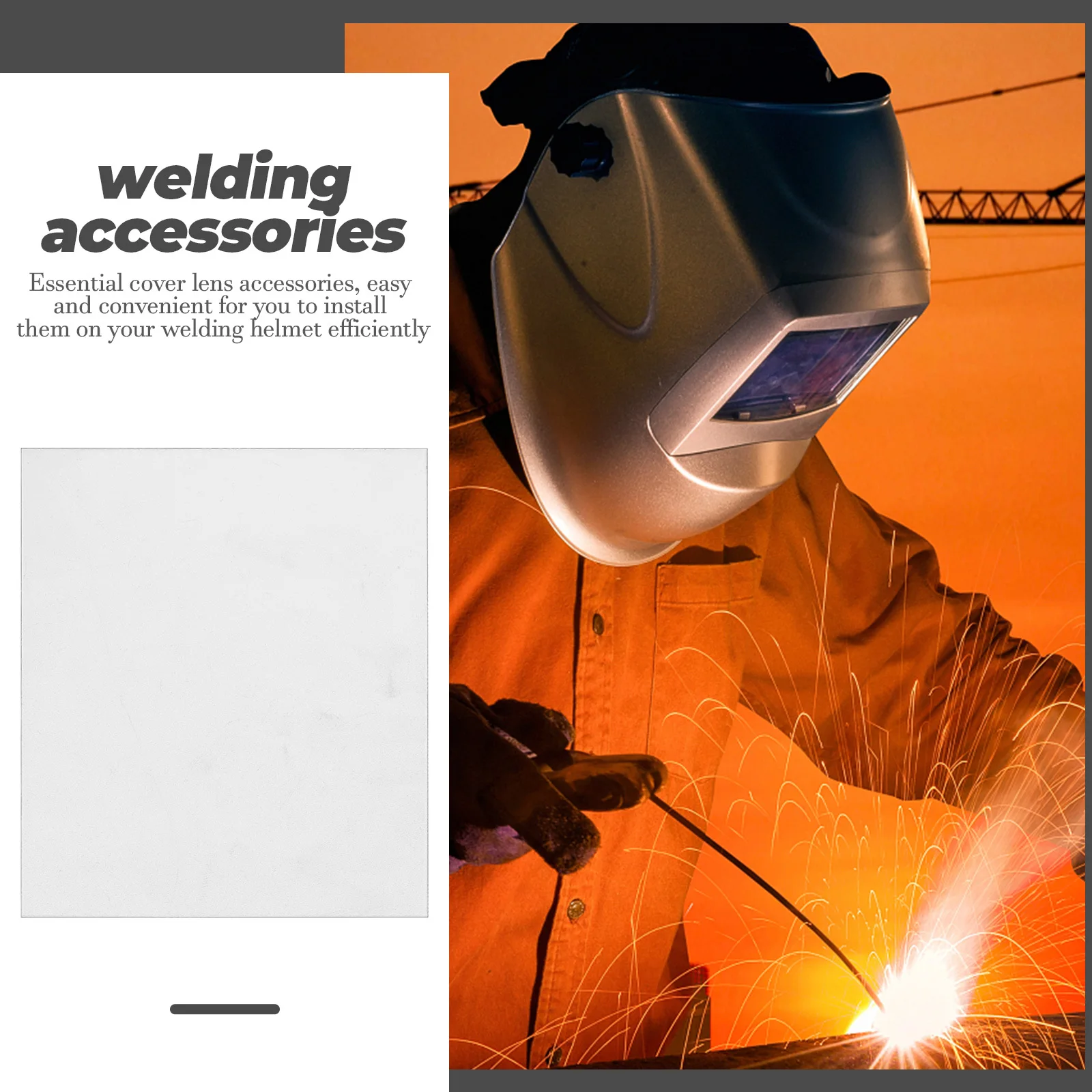 

10Pcs Welding Lens Replacement Pc Auto Darkening Cover Lens Protective Accessories for Welding Hood Shield Equipment