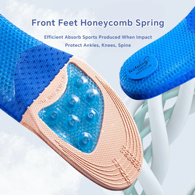 Shock-Absorbing Arch Support Insoles for Shoes