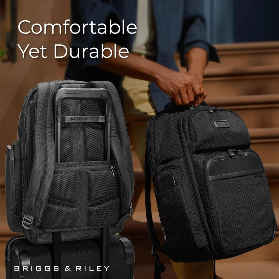 Briggs und Riley großer Cargo-Rucksack für Damen und Herren – Laptop-Rucksack für Arbeit und Reisen, geräumiger und langlebiger, gepolsterter Riemen