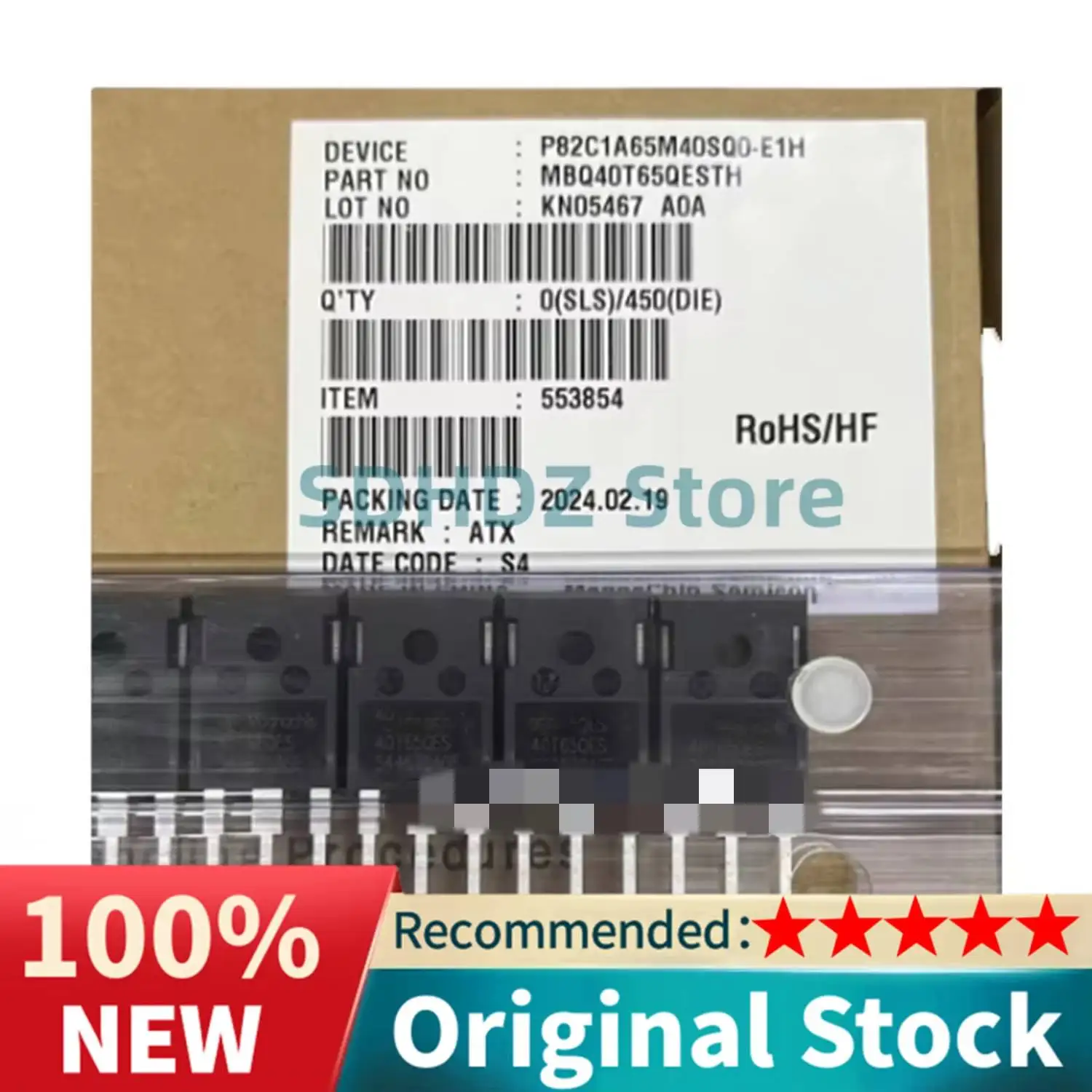 10PCS New Original 40T65QES MBQ40T65QES 40T65 TO-247 IGBT Single Pipe 40A 650V