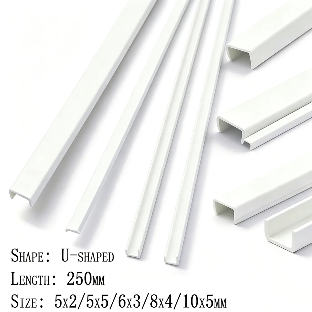 

10-50pcs U-Shape ABS Plastic Strips for DIY Crafts Model Building Material Mountain Sticks Profile for Transformation