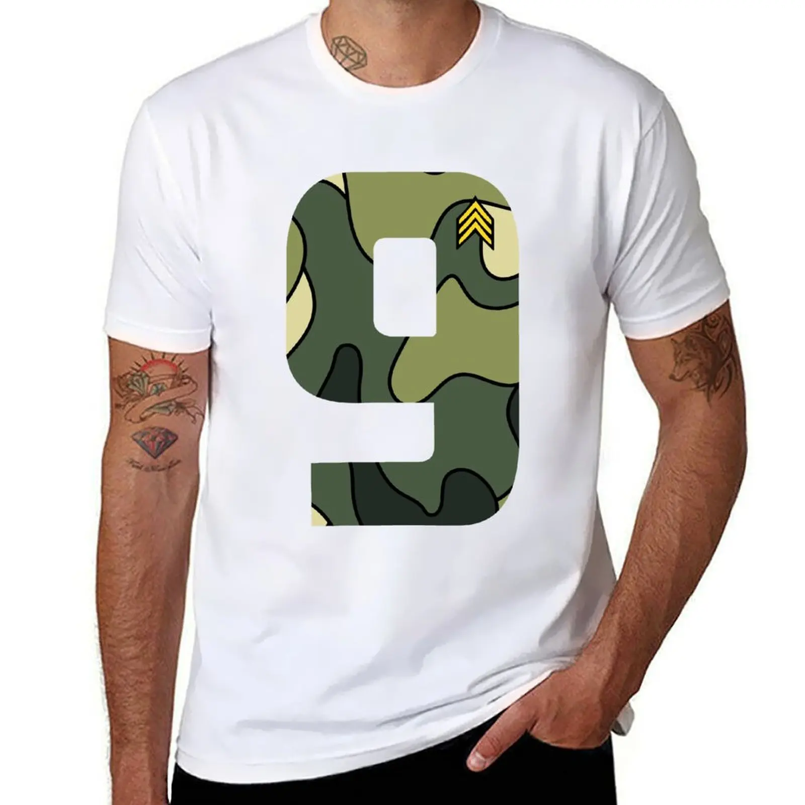 

Cute Little Birthday 9 Year Old Youth Camouflage Art Gift T-Shirt t shirts for man pack cotton t shirts cotton 100% T-Shirt