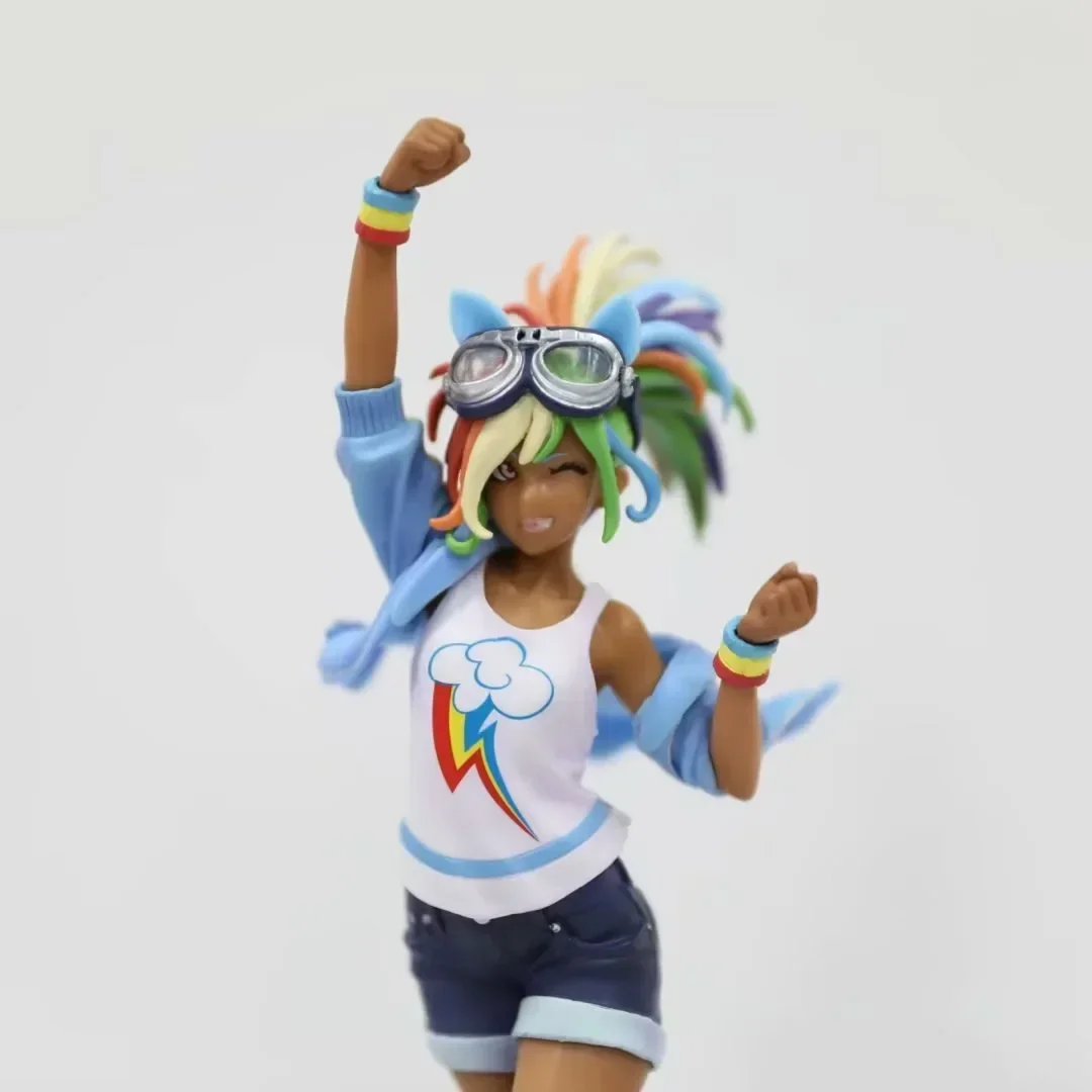 Miniso My Little Pony Rainbow Dash Anime Figure Kawai Rainbow Dash Pvc Model Doll Toy Girl Gift