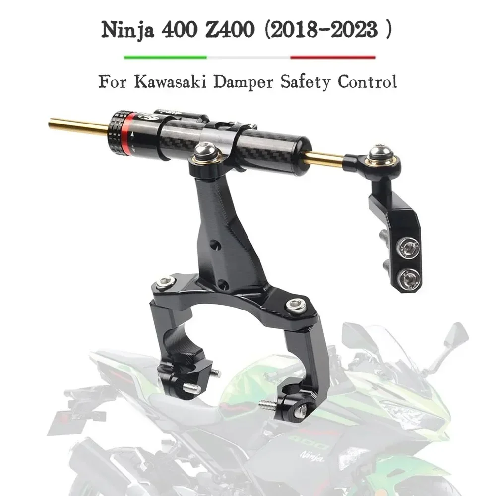 Estabilizador de soporte de amortiguador de dirección de motocicleta para Kawasaki Ninja 400 Z400 2018 2019 2020 2021 2022 2023 estabiliza el Control de seguridad