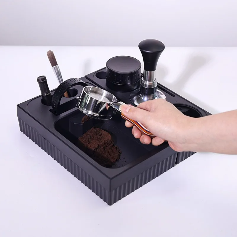 

Multi Functional Storage Base Coffee Grounds Knock Box Plastic Pressing Seat Anti Slip Stable Easy To Clean Suitable for Home