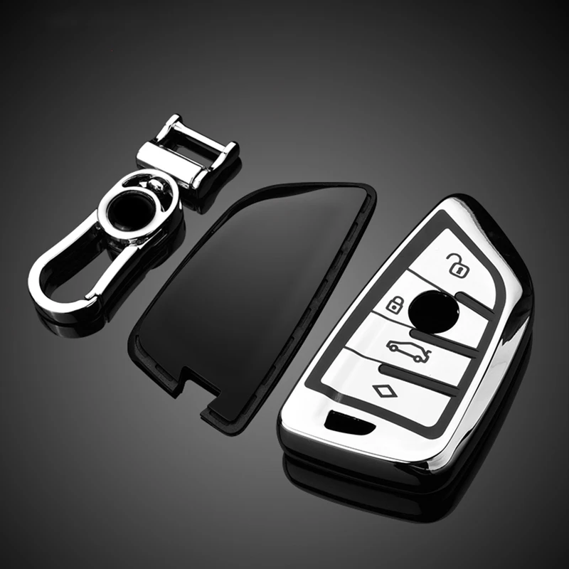 Capa tpu para chave remota de carro, capa para bmw x1 x3 x5 x6 x7 1 3 5 6 7 séries g20 g30 g32 g11 f15 f16 f20 f39 f48 g01 g02