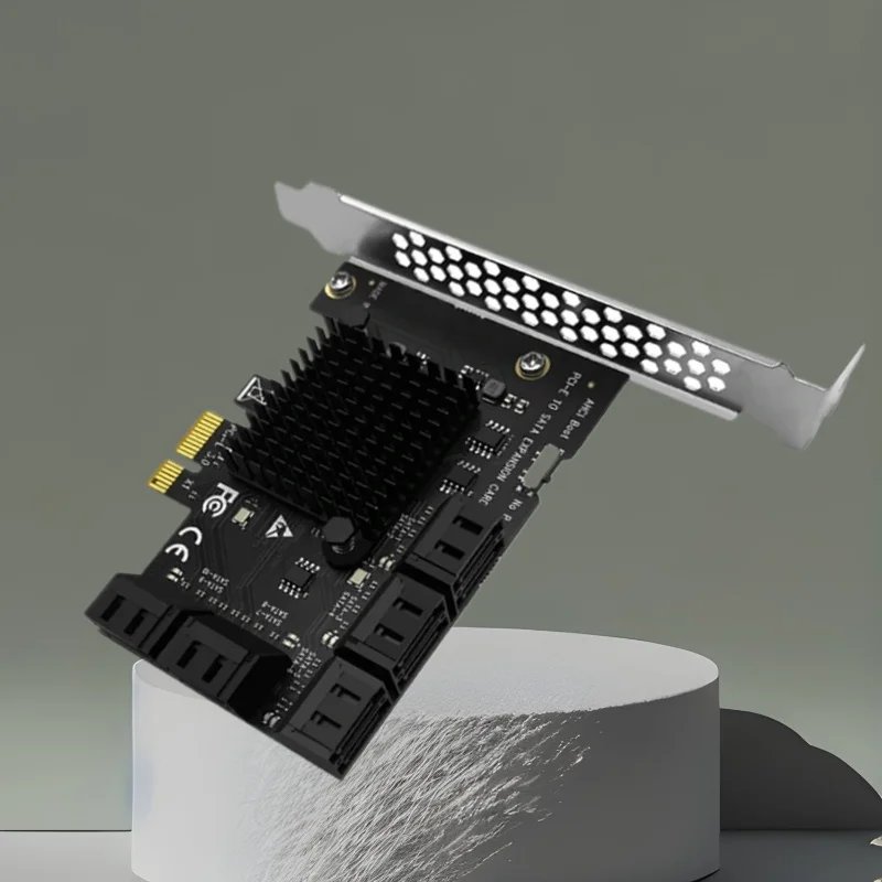 

PCIe 1X SATA 3.0 8-портовая карта расширения с кнопкой загрузки AHCI Карта контроллера PCI-E Gen3 6 Гбит/с Поддержка слота PCI Express 4X 8X 16X