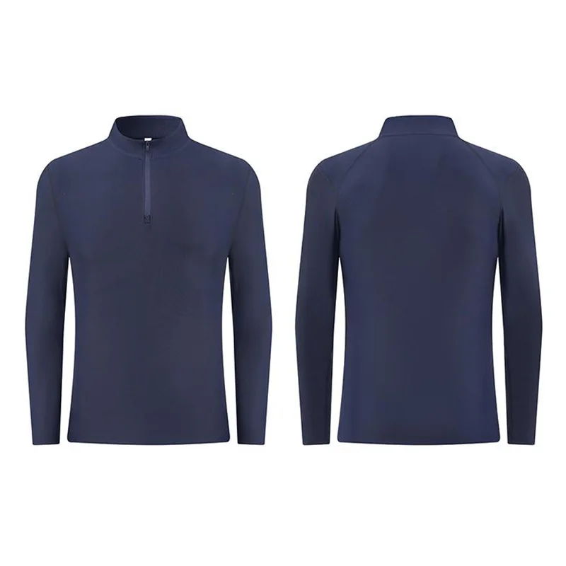 سترة CYOLO الرياضية ذات الربع العادي بسحاب للجنسين بأكمام طويلة 89% بوليستر 11% سباندكس مادة ناعمة قابلة للتمدد سترة تدريب كرة القدم #4